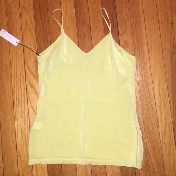 NWT Boutique Designer Bias Yellow Silk Camisole, XS - Picture 3 of 7
